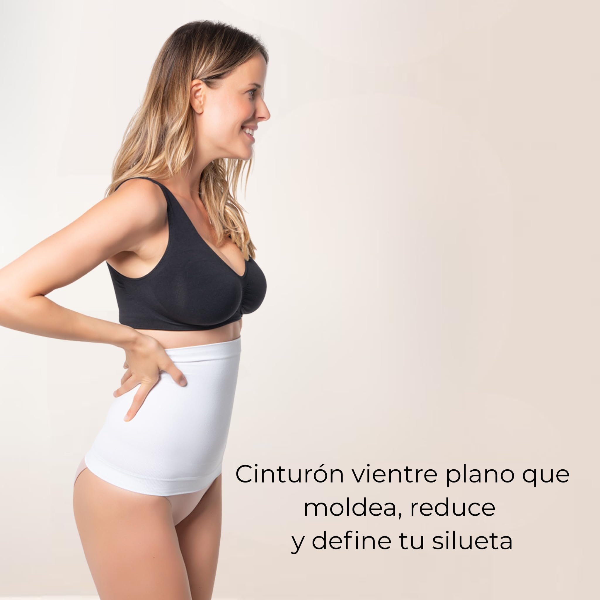 ANAISSA Fajas Reductoras Mujer Amelie. Faja Reductora Mujer Adelgazante Tecnologia FIR Sin Costuras. Cinturilla Reductora Vientre Plano y Reducción de Cintura y Cadera. Activa la Circulación.