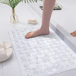 Tapete de Banheiro Box Antiderrapante Ventosas Antimofo Minicasa Transparente