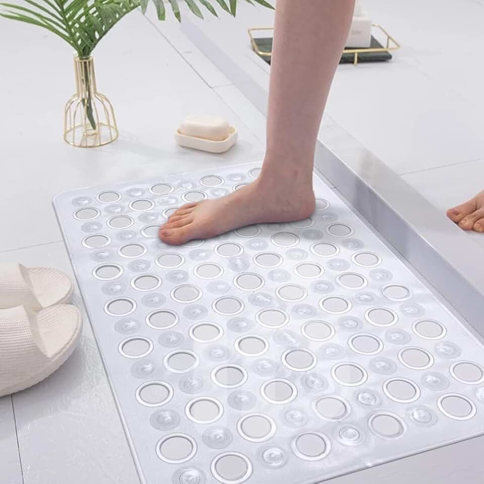 Tapete de Banheiro Box Antiderrapante Ventosas Antimofo Minicasa Transparente