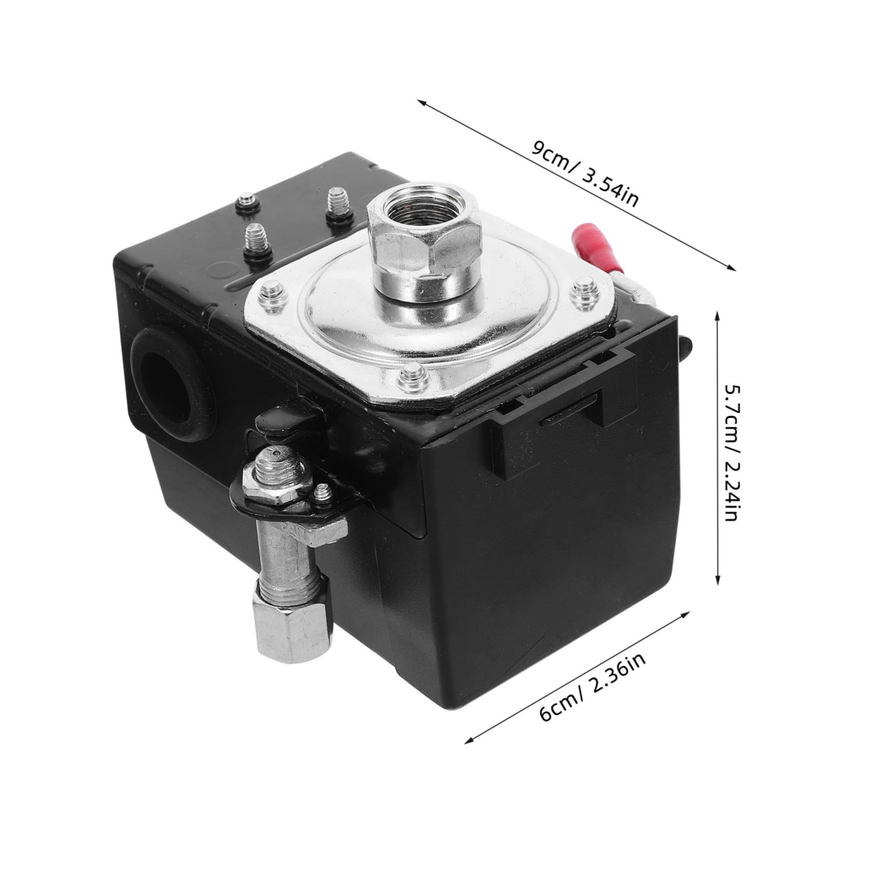 TEHAUX 5 Pièces Commutateur de Pression pour Compresseur Air Poignée Horizontale Réglage Automatique Pression pour Usage Industriel Installation Compacte et Sortie Stable