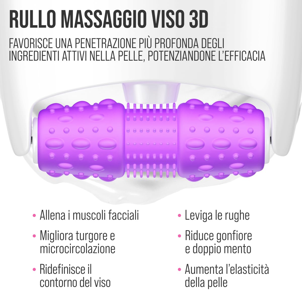 7DAYS Crema Viso e Collo Coreana Antirughe al Retinolo con Rullo Massaggiante – Effetto Lifting Rassodante e Compattezza, Azione Levigante, per Rughe e Linee Sottili, per il Doppio Mento, 80 ml