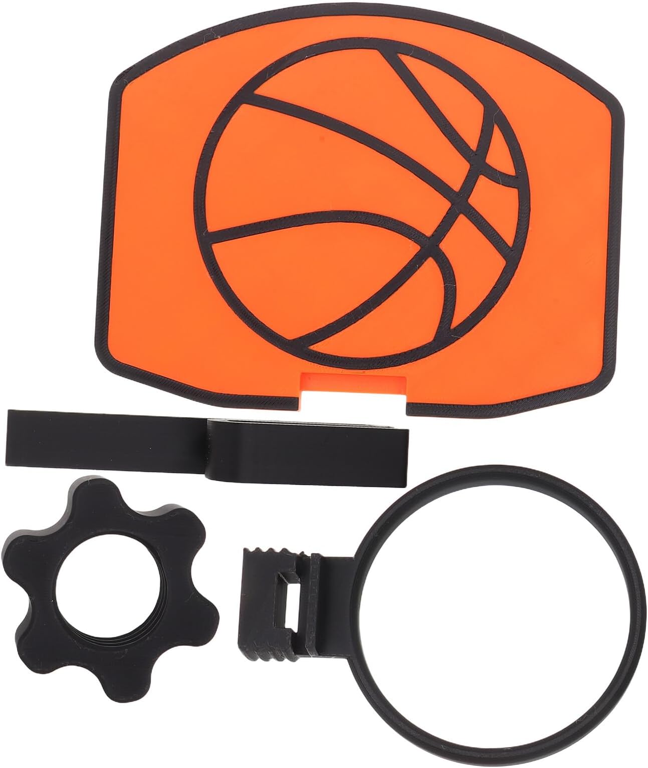 Mini Basketball Hoop Clip for Indoor Trash Can, Portable Clip-on Backboard Hoop for Office, Bedroom and Bathroom Waste Basket Play Accessory