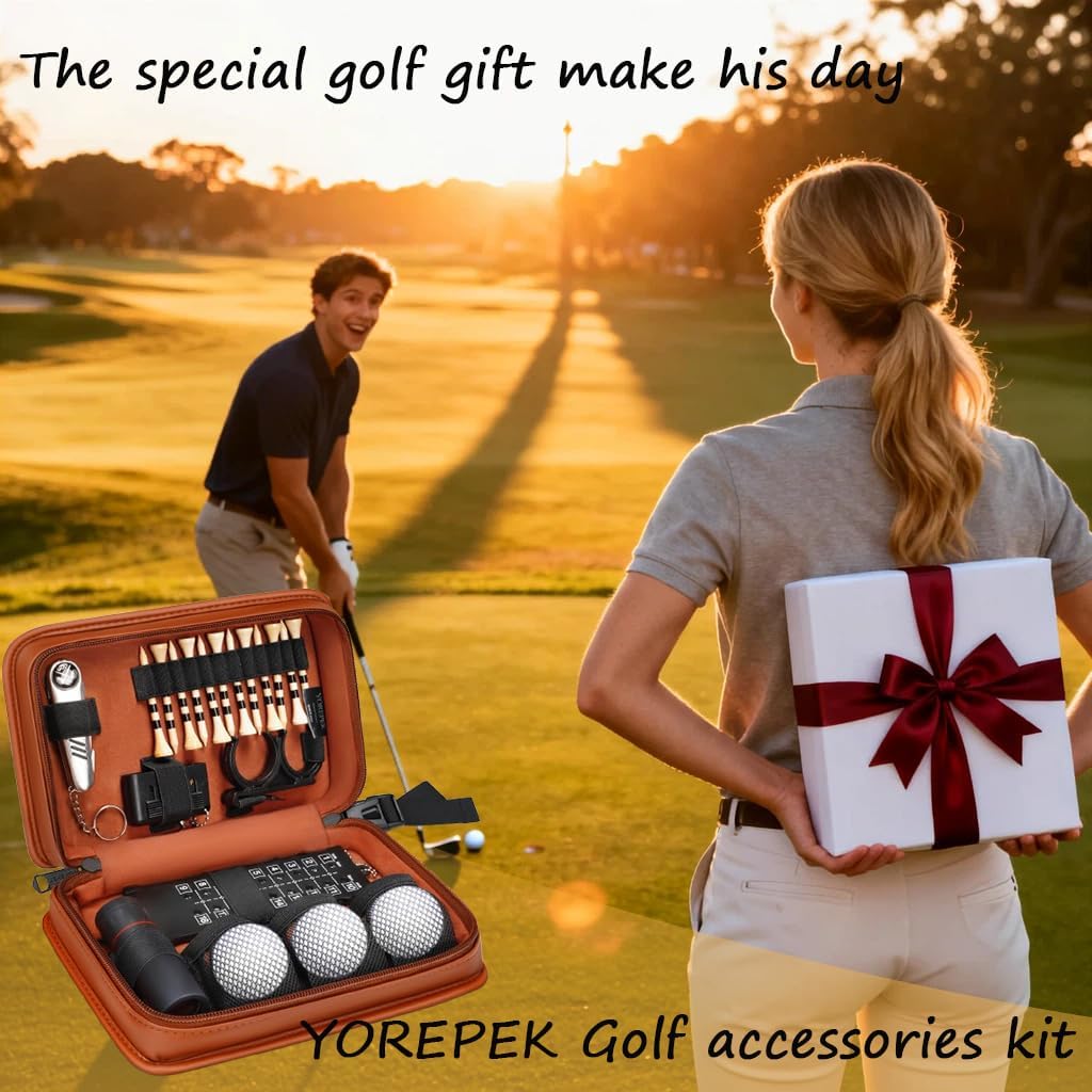 YOREPEK 2 Layer Golf Trunk Organizer Golf Accessories Kit for Men