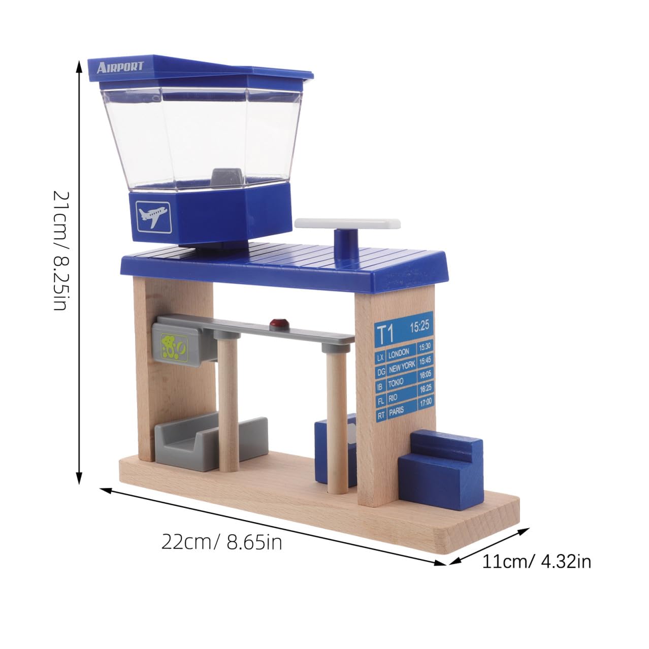 Giocattolo Pista Aeroporto in Legno e Plastica per Bambini 1 Pz | Accessori Scena, Design Unico, per Asili e Casa, Stimola Ragionamento e Creatività, Adatto al Gioco Creativo