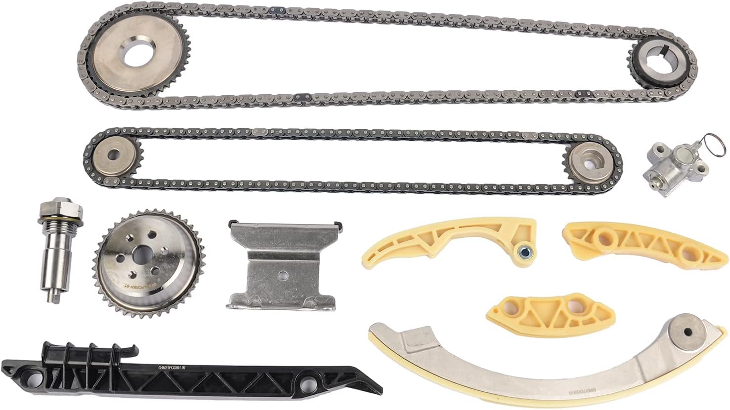 Engine Timing Chain Kit Replacement for Chevy Captiva Sport Equinox Malibu HHR Buick Verano Regal Saturn Vue Pontiac Pursuit G6 2.2 2.4L 2006-2017 12680750 12635447 12675579