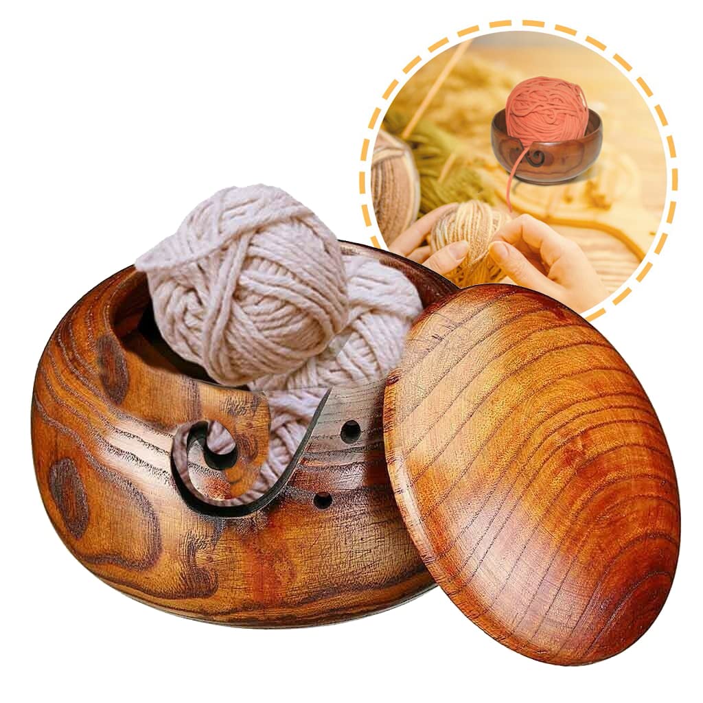 Holzgarn Garnschale Schüssel Handstrickgarn Bowl W Produktbild-Vorschau 9