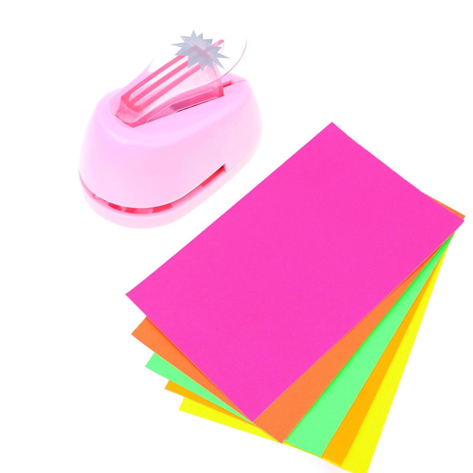 Zxfdsfdbnm Star Embossing Sticker Paper Punching Zinc Alloy ABS Fluorescent Coating for Journal Highlight and Craft Project Star Paper Hit