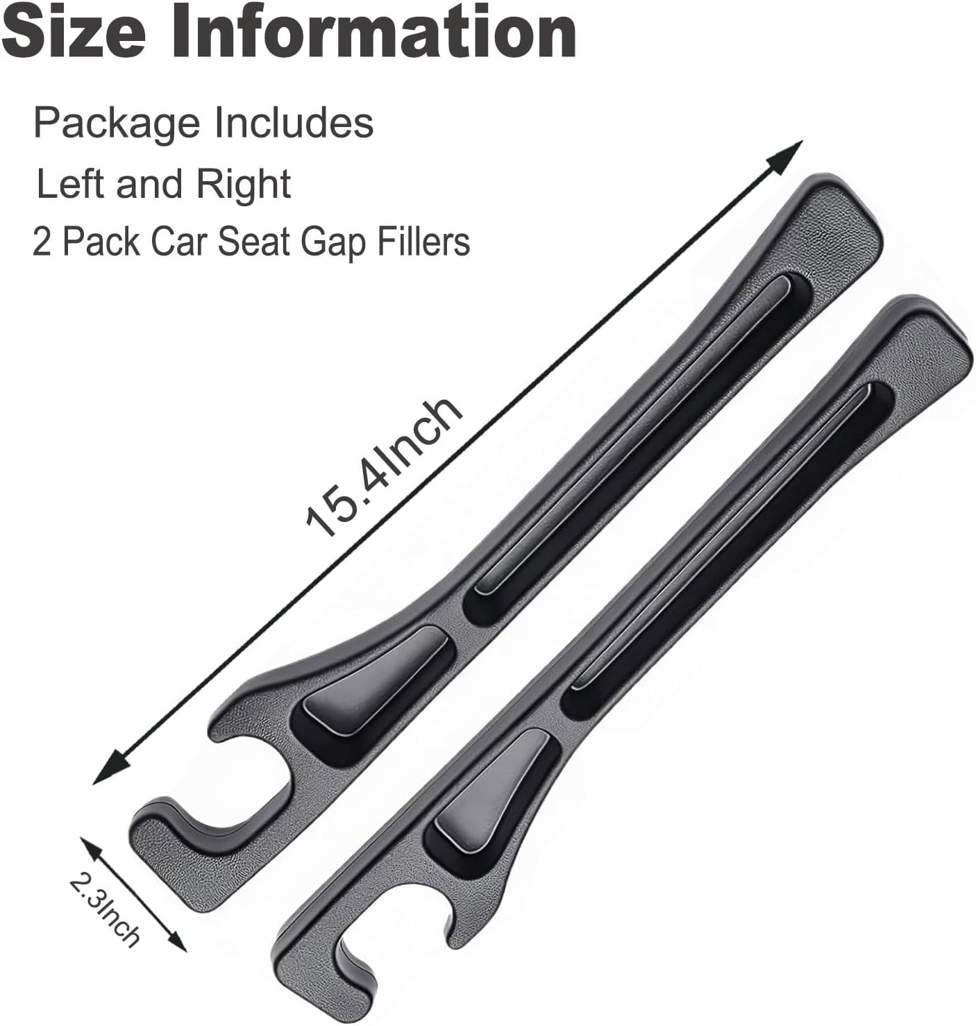 2-Pack Universal Fit Car Seat Gap Plug Anti-Drop with Storage, Soft Foam to Fill The Gap Between Seat and Console