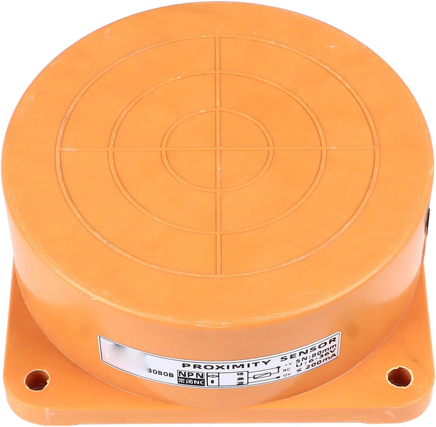 Inductive Proximity Switch, 3-Wire Nc Approach Sensor with 80mm Range NPN Output Proximity Sensor for Machinery Positioning, Production Line Counting, Industrial