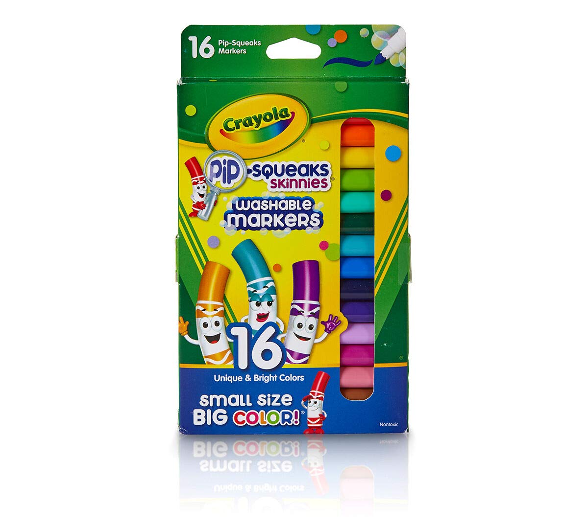 Crayola Pip-Squeaks Skinnies Washable Markers, Assorted Colors 16 ea