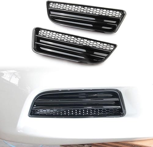 Crosselec Parachoques delantero de panal niebla lámpara cubierta Tirm para Dodge Charger 2015 2016 2017 2018 2019 2020 2021 SXT