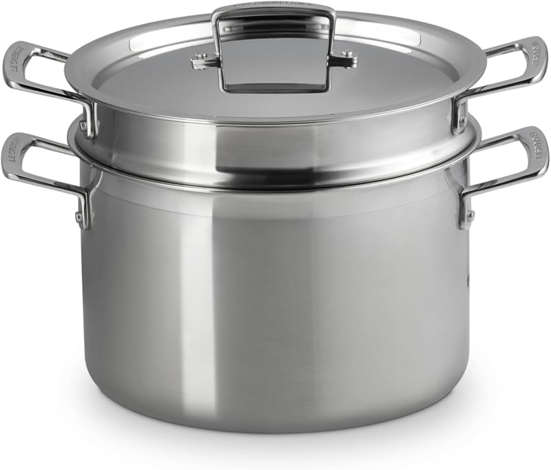 Stainless Steel Classic 3-Ply Deep Pasta Pot and Sieve, 7.5qt