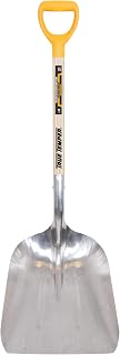 True Temper 1681400 Aluminum Scoop Shovel with Hardwood D-Grip Handle - Lightweight for Grain, Mulch, Snow & Feed