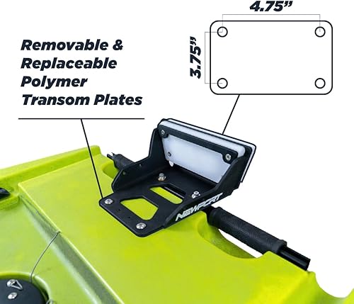 Miniatura 6 de Newport Soporte de motor de travesaño con motor de arrastre - Kayaks - Agua dulce y salada - 1 tamaño, gris