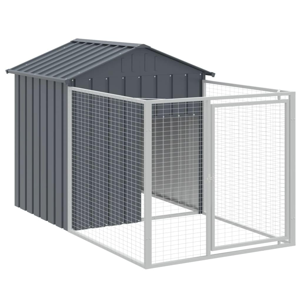 Gabbia per Cani da Interno con Tetto Antracite, Box e Recinto, Casetta 117x405x123 cm in Acciaio Zincato