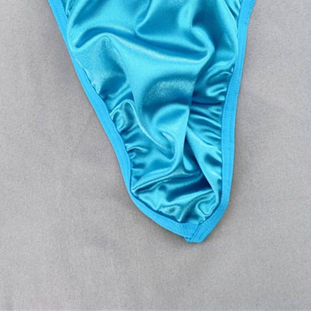 Faringoto Male Satin Sissy Panties T-back G-String Male Gay Sissy Lingerie Design Thongs For Men - Image 2