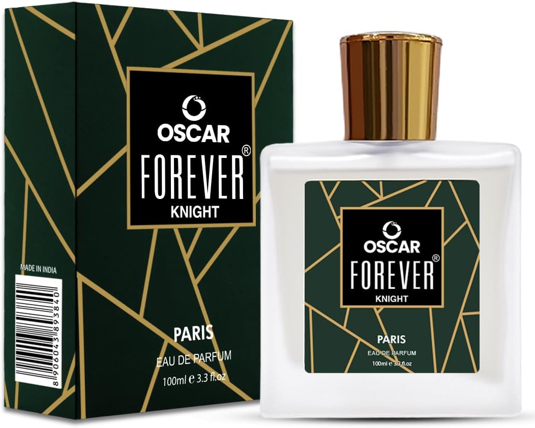 Oscar Forever Knight Eau De Parfum Man, 100ml | Long Lasting Perfume for Men | Premium Luxury Fragrance Scent | Aromatic Blend of Bergamot, Cassia, White Musk | Long Lasting Smell