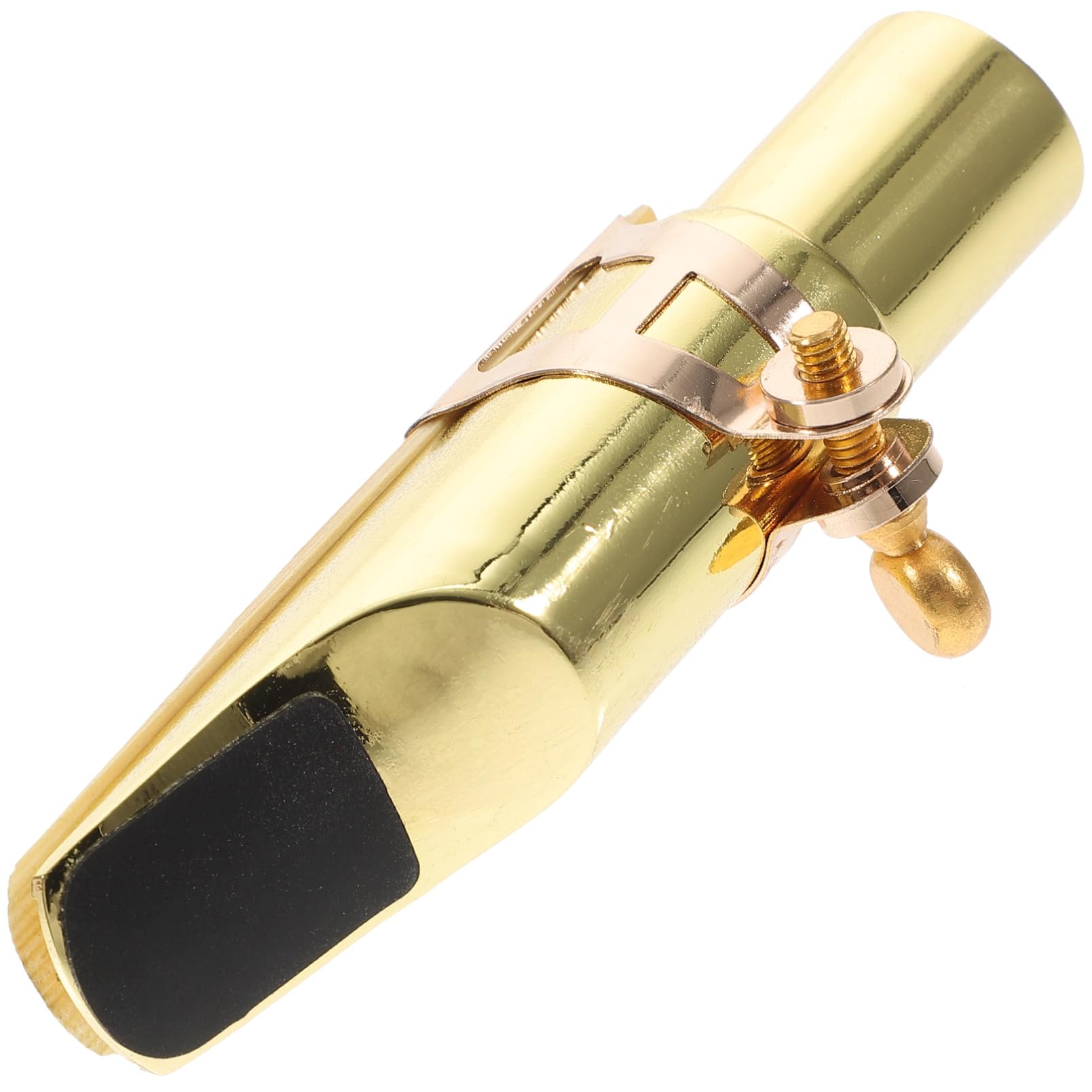 Bocchino Sax Oro in Metallo e Legno, Accessorio per Sassofono | Legatura Robusta e Antiusura, Design Semplice e Creativo, Set con Fermo per Ancia