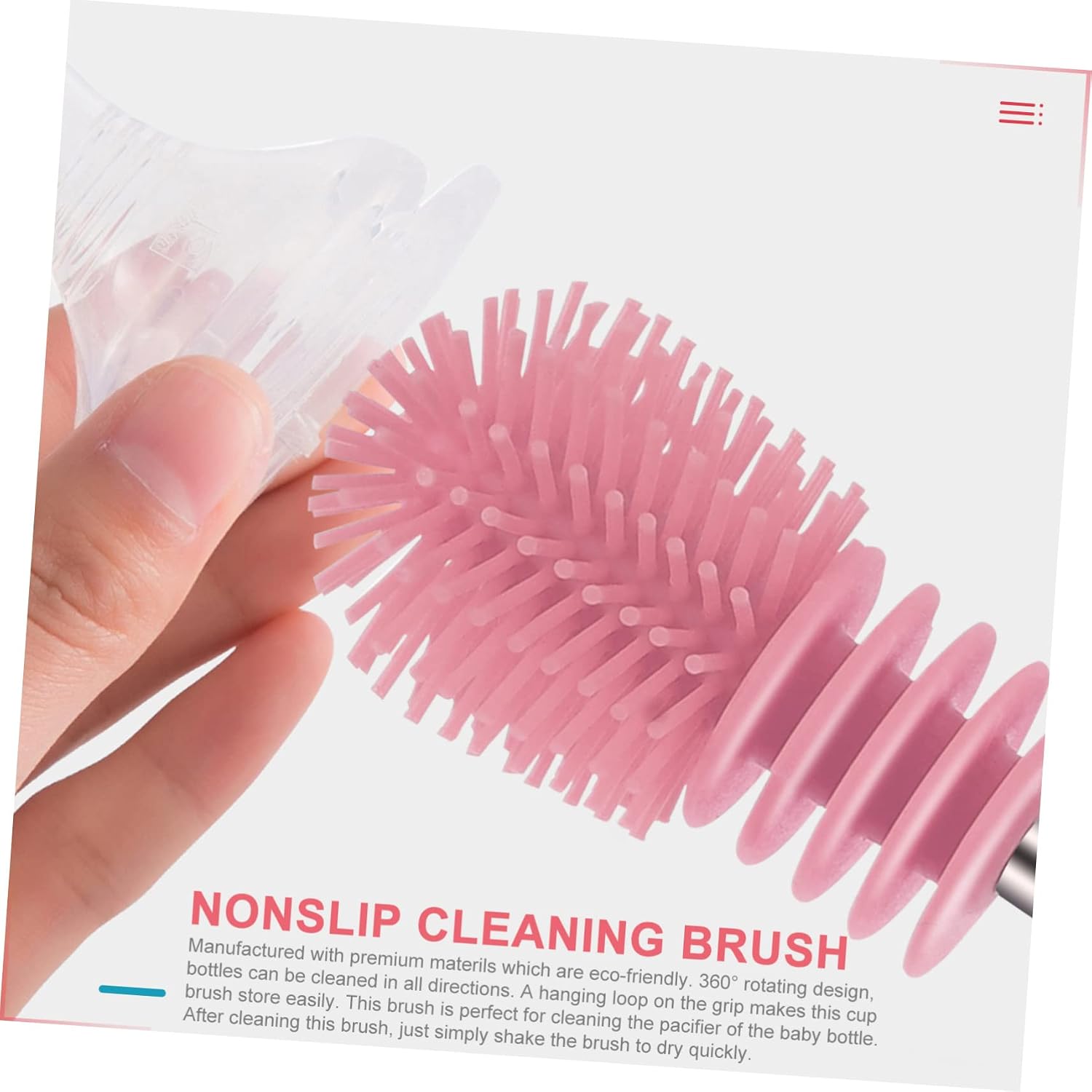 Silicone Bottle Brush Long Handle Multipurpose Water Bottle Nonslip Design for Easy Cleaning for Home and Travel