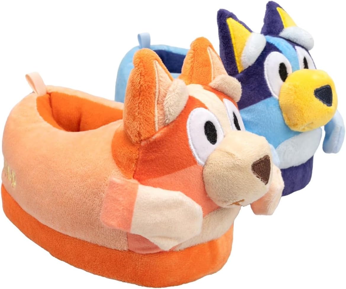 Ground Up Bluey & Bingo Kids 3D Plush Desings Slipper Everyday Wear Size 11/12