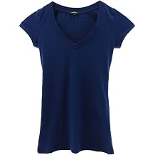 Classic V-Neck Short Sleeve Tee Navy Large