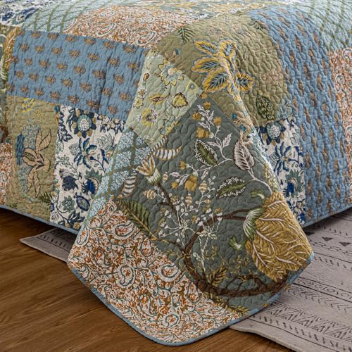 Parure de lit patchwork en coton King Size YAYIDAY couette réversible - 4