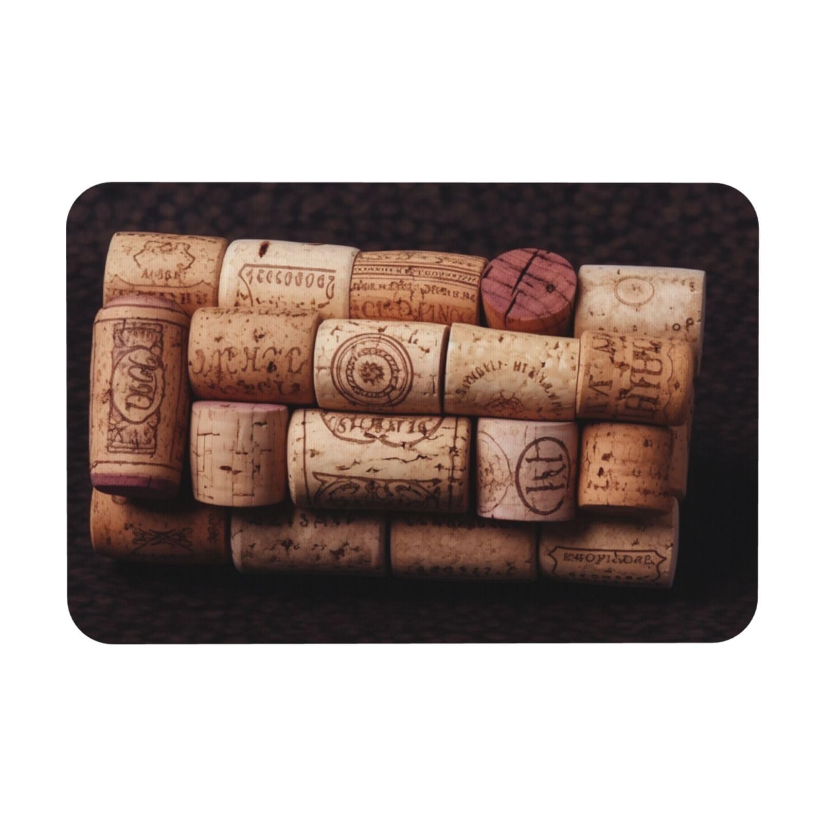 Tapis de bain en pierre de vin et liège élégant et absorbant haut de gamme