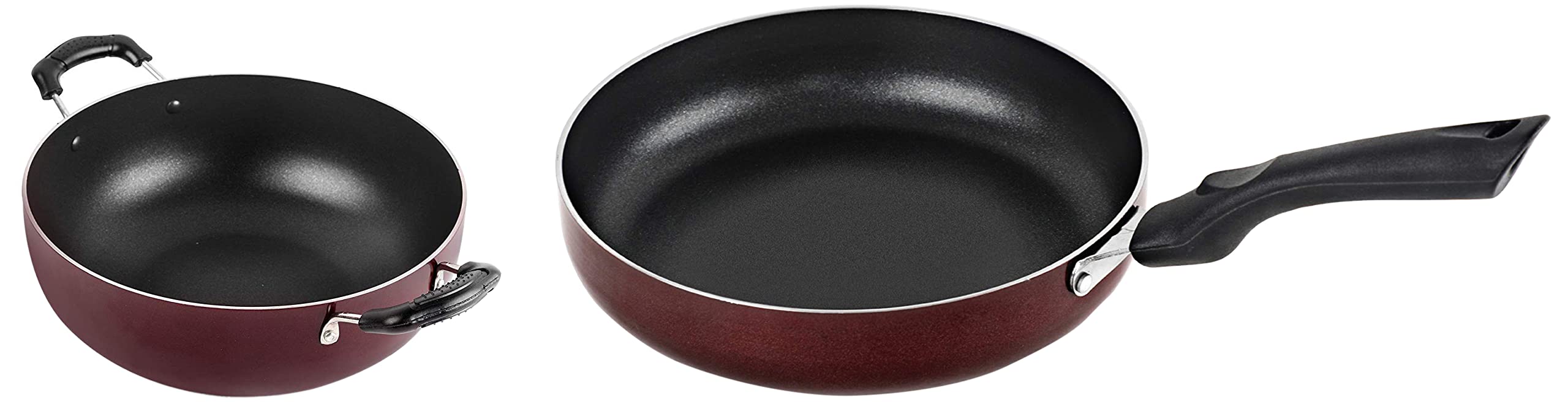 Cello Aluminium Non-Stick Induction Compatible Deep Kadhai Without Lid, 3.5 L Cherry Non Stick Induction Base Frying Pan/Tapper Pan, 220 mm, Cherry (B0BB6S5DG9) Amazon Price History, Amazon Price Tracker