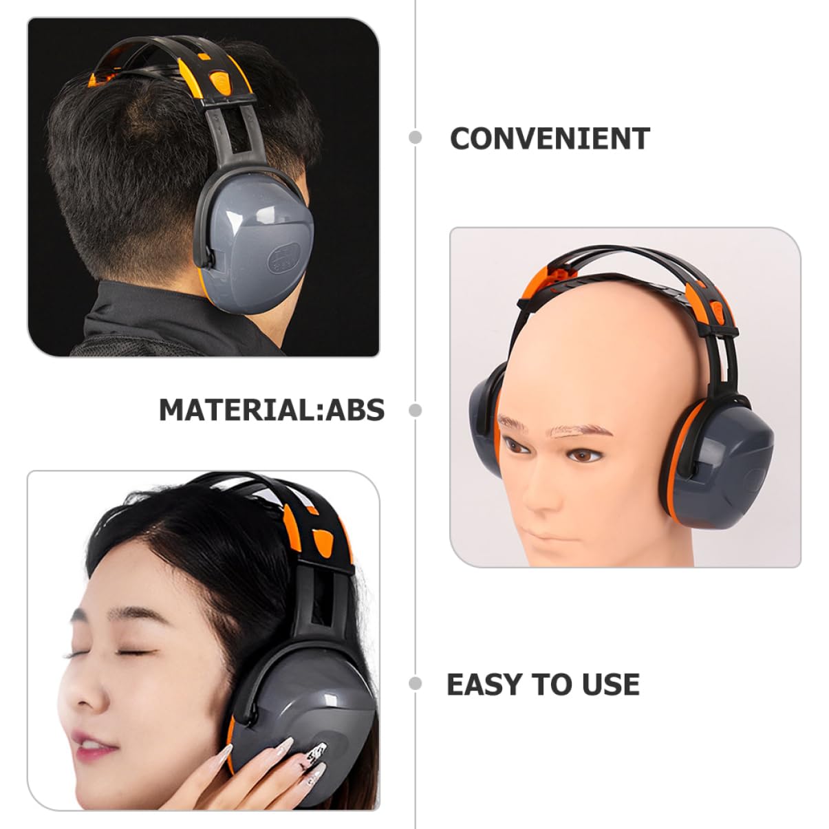 Artibetter Anti-lärm-ohrenschützer Ohrhörer Sichter Gehörschutz Für Die Arbeit Headset Tragbarer Korb Anstecknadel Aus Strass Haushaltsspule Wok Stengel Verstellbarer Löffel Rolle Abs
