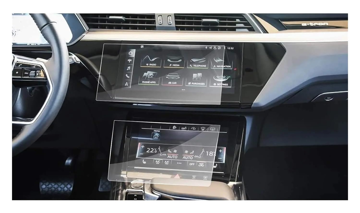 Verre trempé pour navigation Q7 Q8 protection écran anti-rayures 2019-2023 - 6