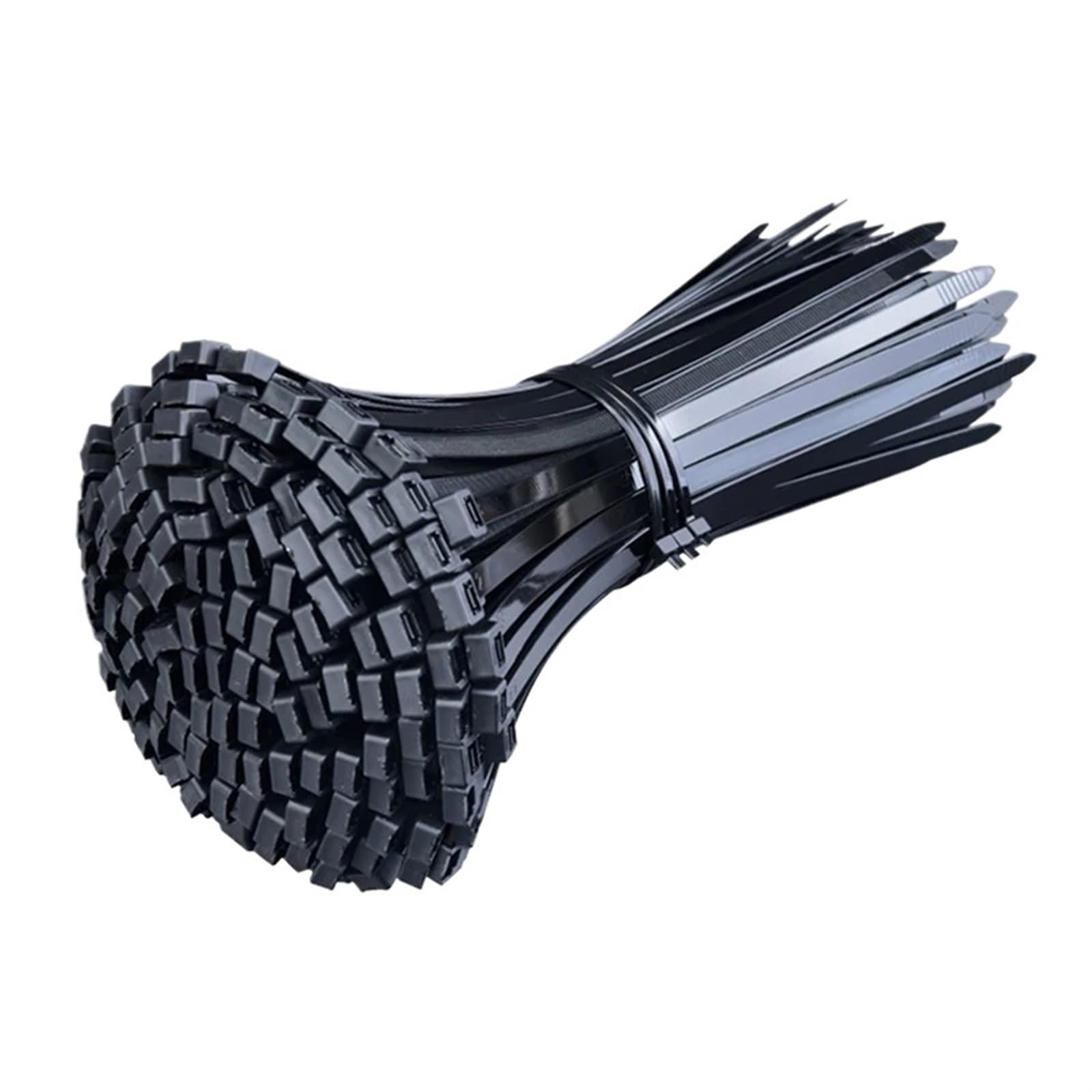 L6nqiag 2.5X200mm- Black Nylon Cable Ties Self Locking Nylon Cable Ties Detachable Cord Tie Straps Adjustable Fastening Loop Cables Zip Bundle(,100Pcs)