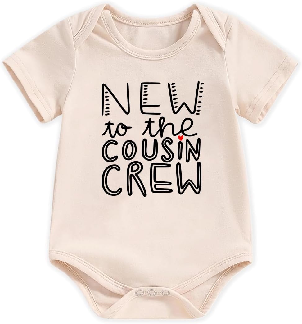 Infant Newborn Baby Boys Girls Bodysuit Short Sleeve Funny Letters Print Romper Reveal Romper Coming Home Outfit