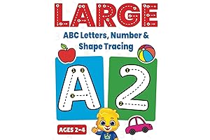 Large ABC Letters, Number & Shape Tracing: Your Tracing Adventure Starts Here!