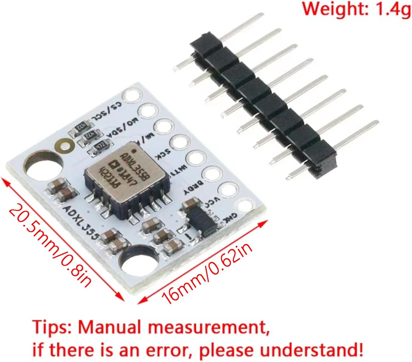 ADXL355 3シャフト加速度計センサーモジュール産業用低電力デジタル出力ロボティクスロボットナビゲーション
