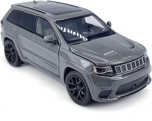 Miniatura 7 de Grand Cherokee Trackhawk - Auto de juguete fundido a presión a presión a escala 132, vehículo SUV de metal fundido de aleación de zinc, sonido