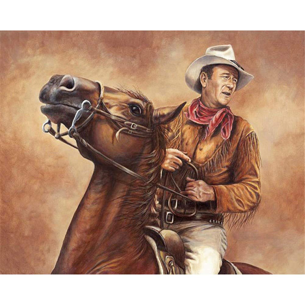 Kit broderie diamant 5D grand format pour décorer la chambre avec un tableau de cheval DIY