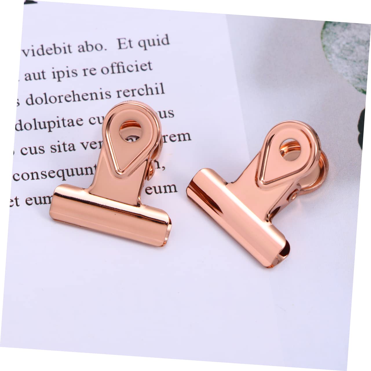 Lurrose 30pezzi Clip Metallo Con Molla Binder Clips e Fermagli Per Carta Rame Per Organizzazione e Creatività Ufficio e Casa