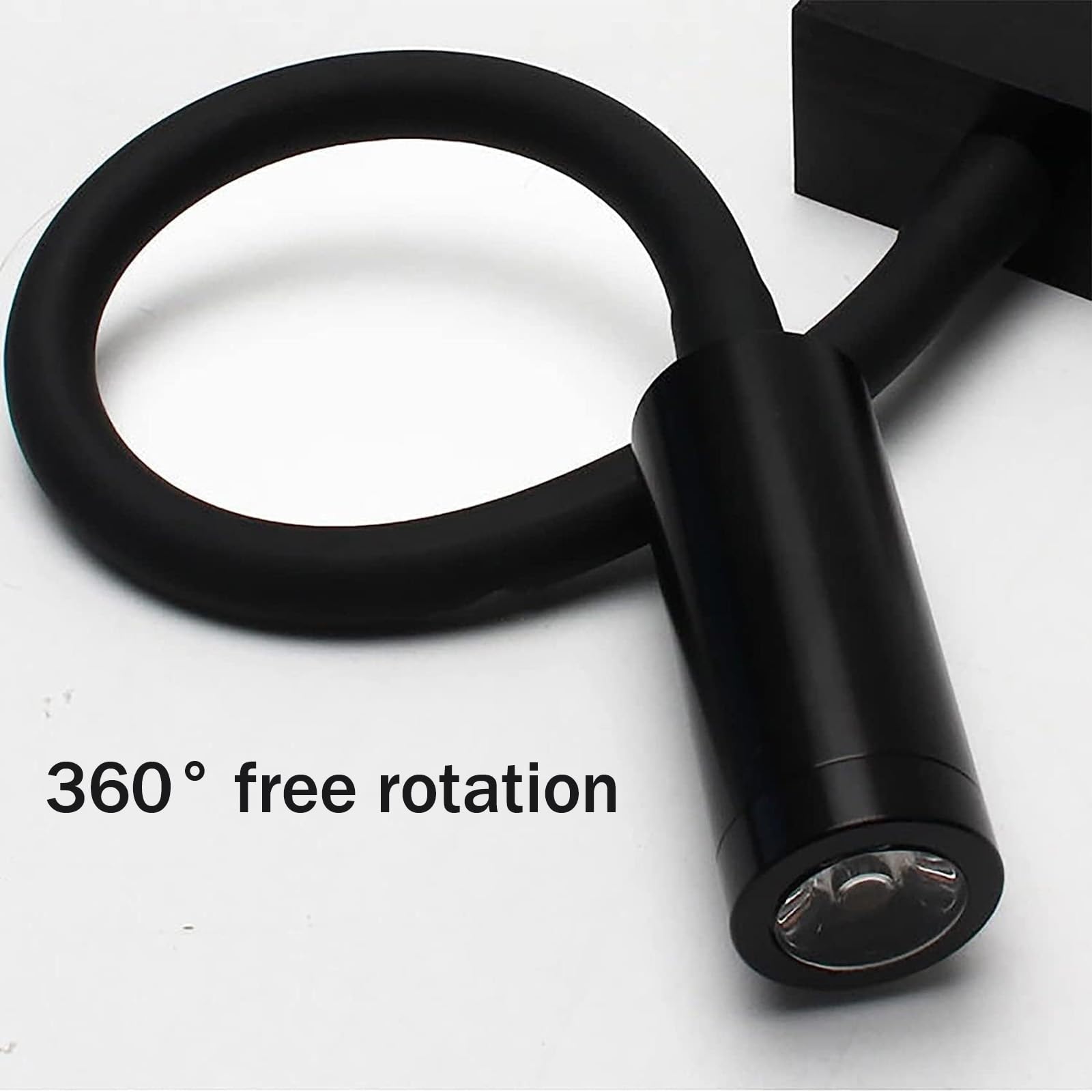 Aplique de Pared con Enchufe y Cable Lampara de Lectura Cama LED Montada con Puerto USB Luz de Lectura Interruptor Lámpara de Cuello de Cisne Regulable Flexible para Dormitorio (Luz Neutra,2 Piezas)