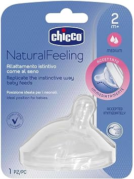 Chicco NaturalFeeling Medium Flow Bottle Pacifier (2 Ay+)