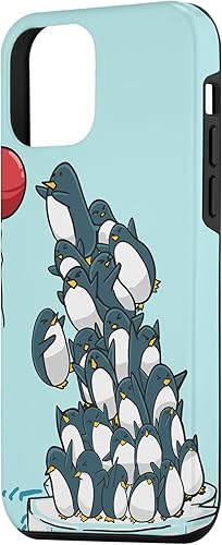 Miniatura 2 de iPhone 12 mini pingüinos globo divertido pájaro agua animal niña regalo caso