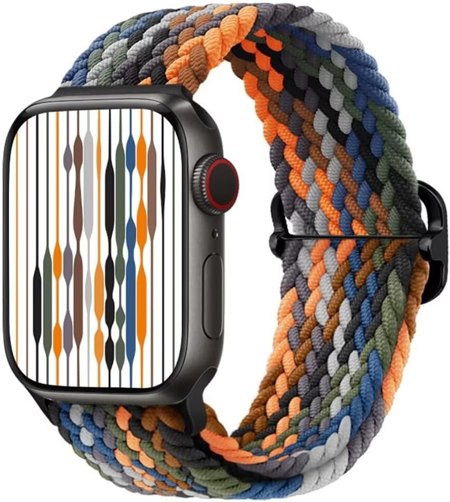 Compatible with Apple Watch Strap 38mm 40mm 41mm 42mm 44mm 45mm 46mm 49mm, Solo Loop Nylon Braided Sport Band for iWatch Series 11 10 9 8 7 6 5 4 SE3 SE2 SE Ultra 3 2 1 (Watch is Not Included)