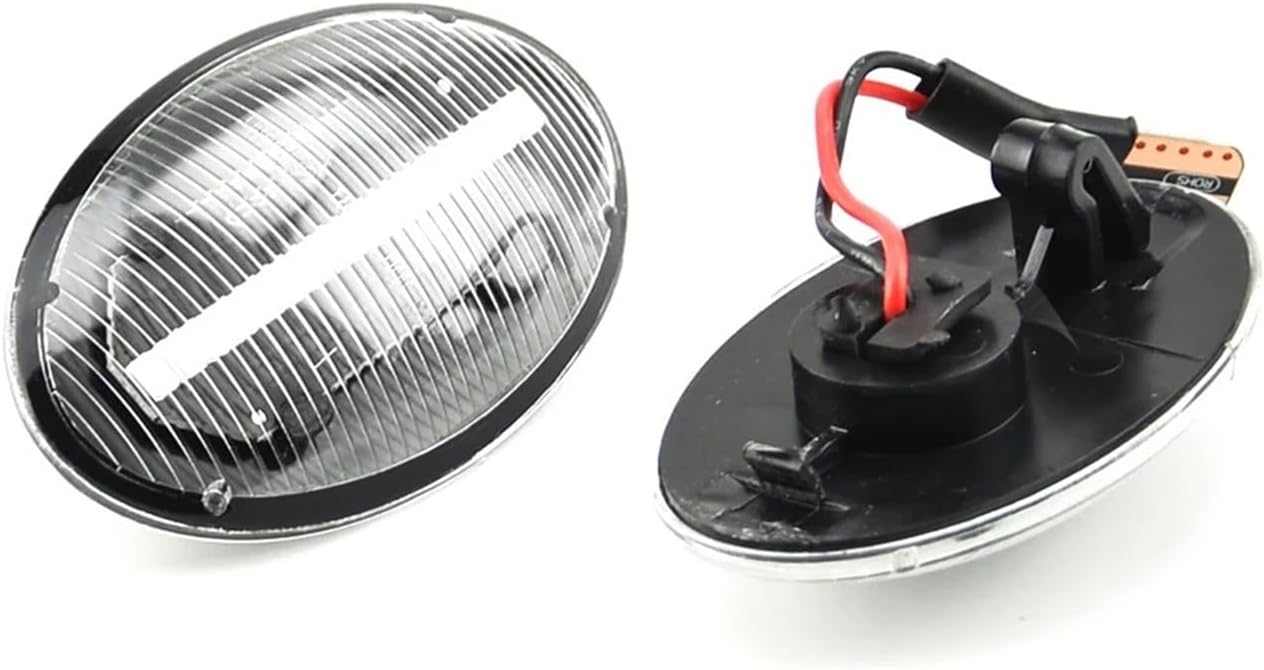 Compatible with Opel Combo C B Tigra A Astra F Meriva A Sintra Vita Dynamic LED Flashing Turn Signal Side Marker Lamp Car Light(Crystal white)