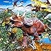 Jumbo Floor Puzzle for Kids,48 Piece Volcano Dinosaur Large Jigsaw Puzzles, Fun Educational Toy for Toddlers Ages 3-5,Preschool Learning Gift for Boy Girl Ages 4-8