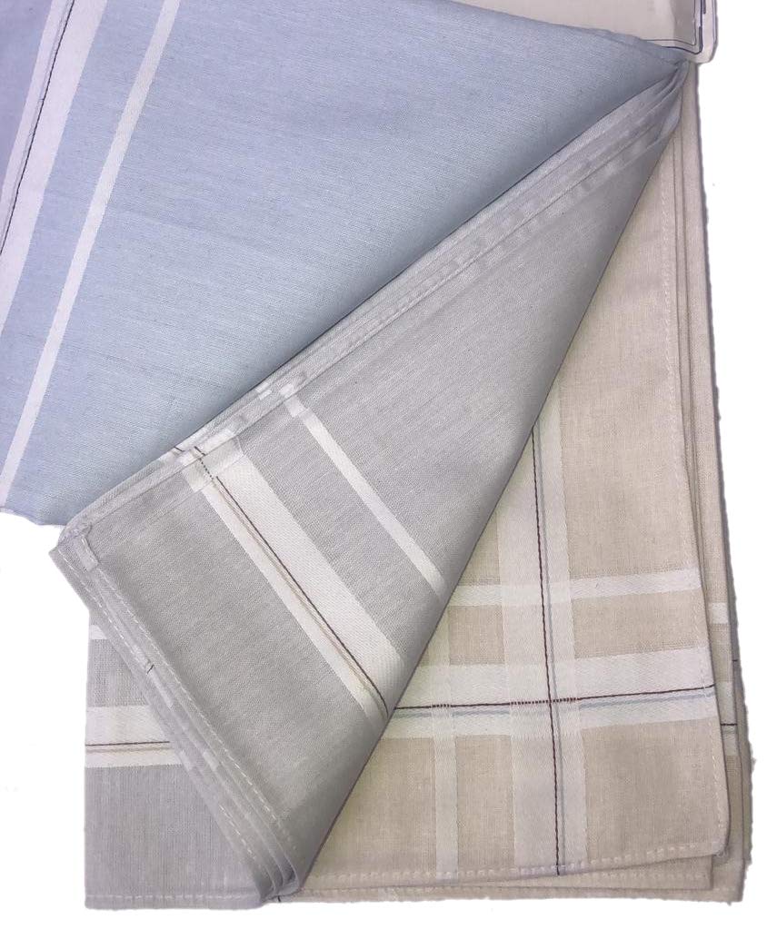 Zani Luigi Fazzoletti Uomo, Colore Pastello Chiari, Eleganti, 45X45Cm, 5 per Pacco,Cuciti con Filo di Puro Cotone 100%, Resistenti ai Lavaggi