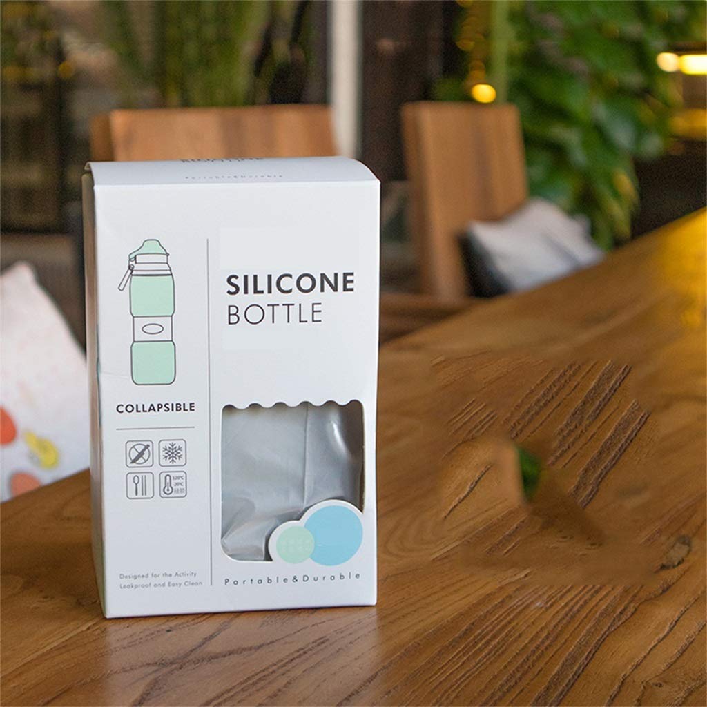 Bottiglia d'Acqua Pieghevole, Semplice Anti-Caduta Gel di Silice Sport All'aperto Tazza di Acqua Portatile (3 Colori)