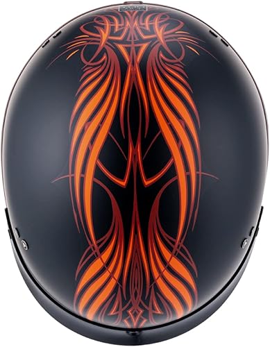 Miniatura 5 de Cascos de motocicleta retro para hombres y mujeres, con cara abierta, visera solar, hebilla de liberación rápida MM107, aprobado por la DOT, casco