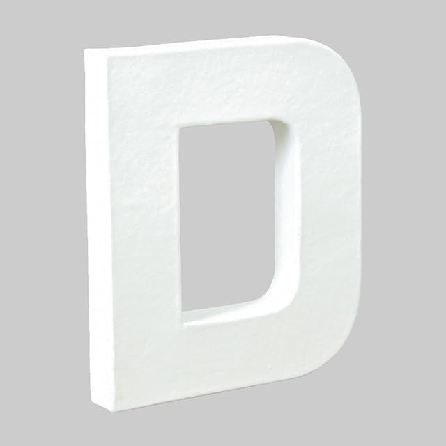 Decopatch Mache Little Letter D White