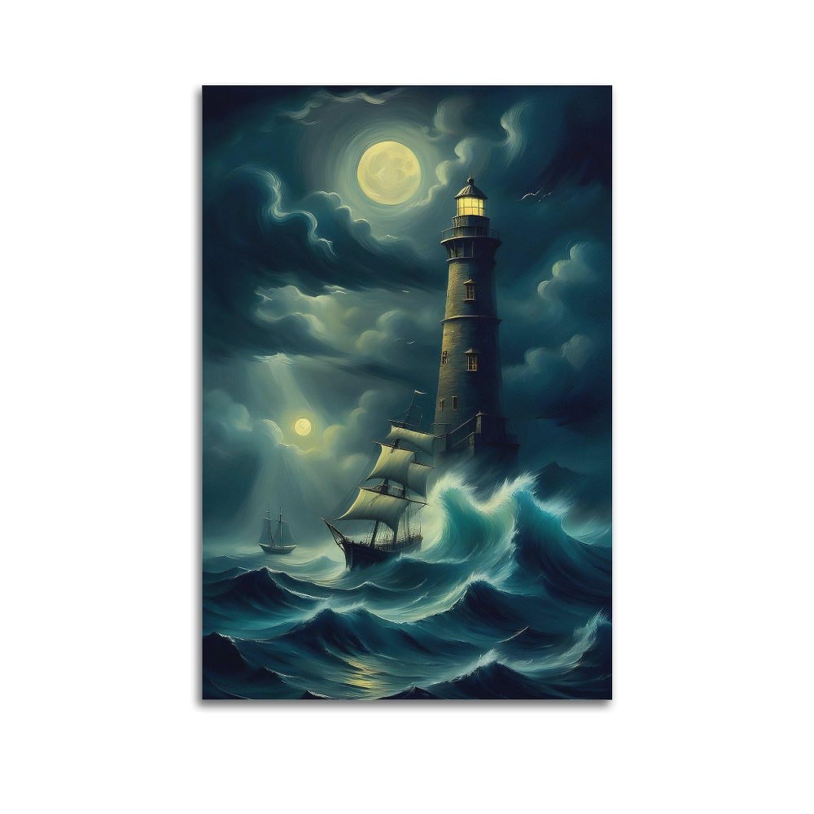 CXHJCA Lighthouse Poster Sunken Secrets Poster Decorative Painting Canvas Wall Posters And Art Picture Print Modern Family Bedroom Decor Posters 16x24inch(40x60cm)