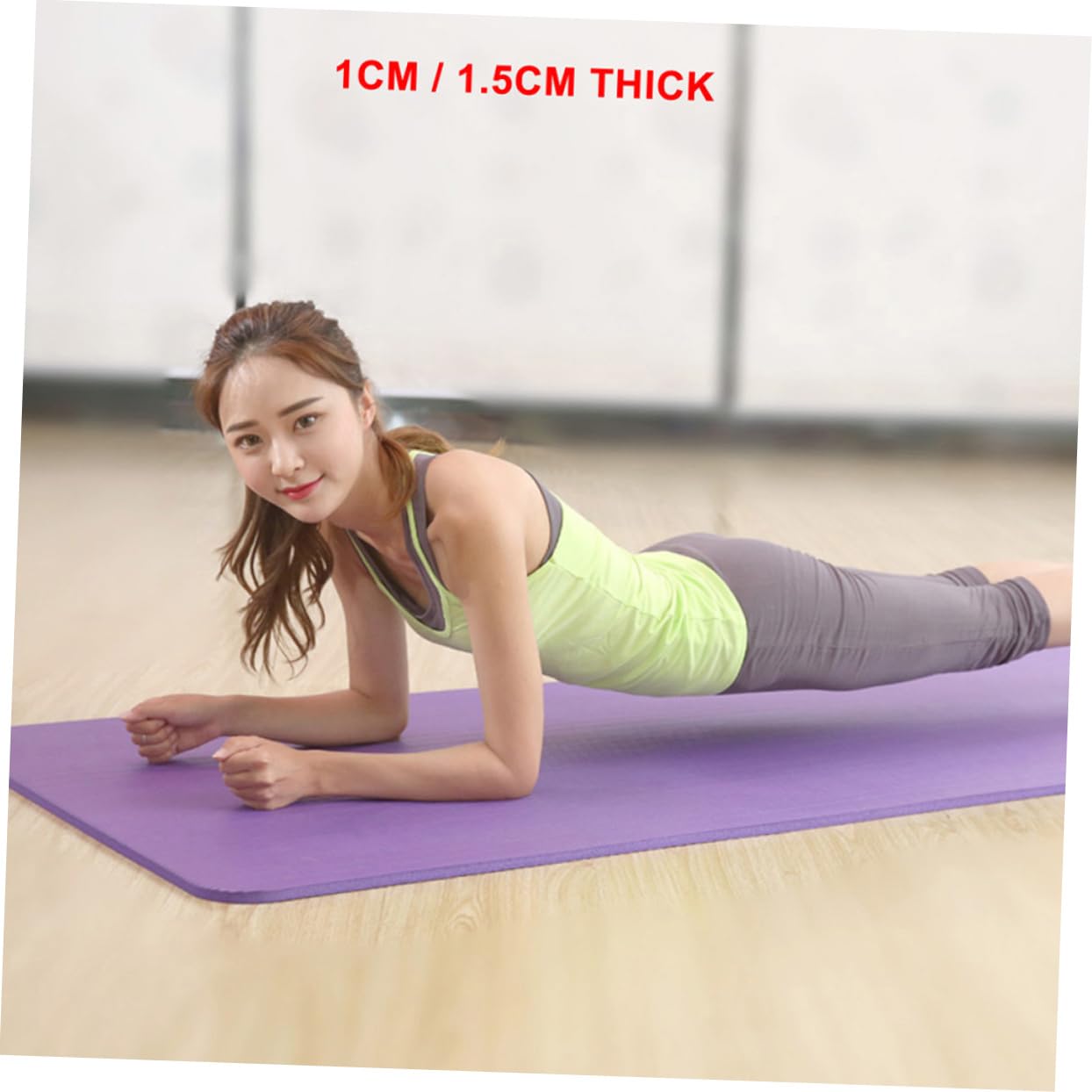 Yogamatte Extra Dicke mit Tragegurt für Yoga und Pilates Rutschfest und Leicht zu Reinigen Yogamatte für Frauen und Zuhause-übungen