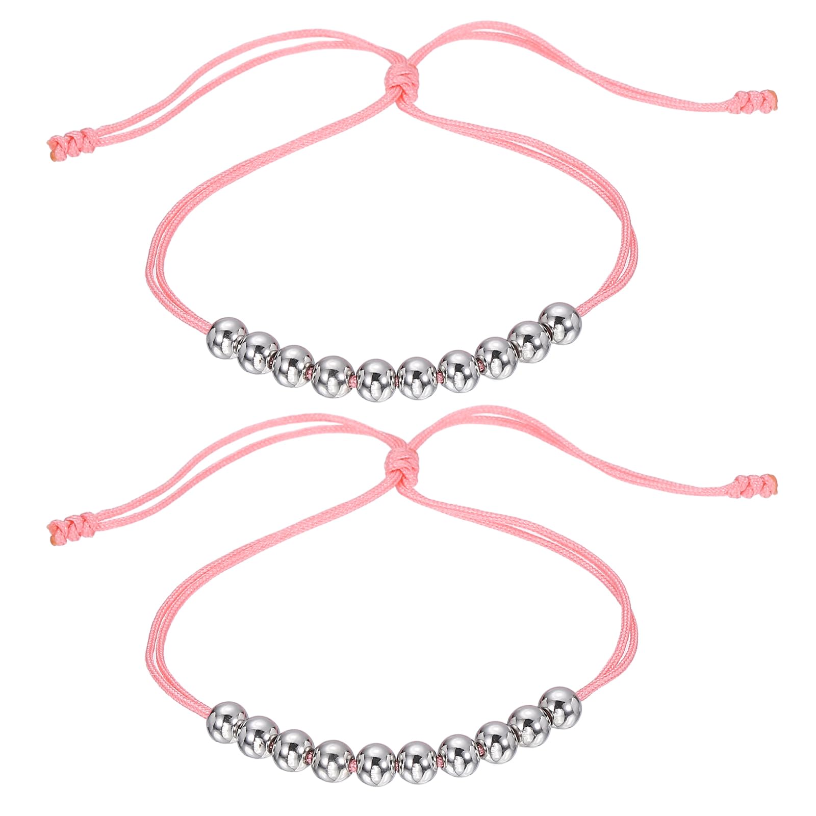 PATIKIL Golf Beads Score Counter, 2 Pcs Golf Stroke Counter Beads Easy to Adjust Golf Accessories for Women Men Golfer Strokes Count, Coral Pink